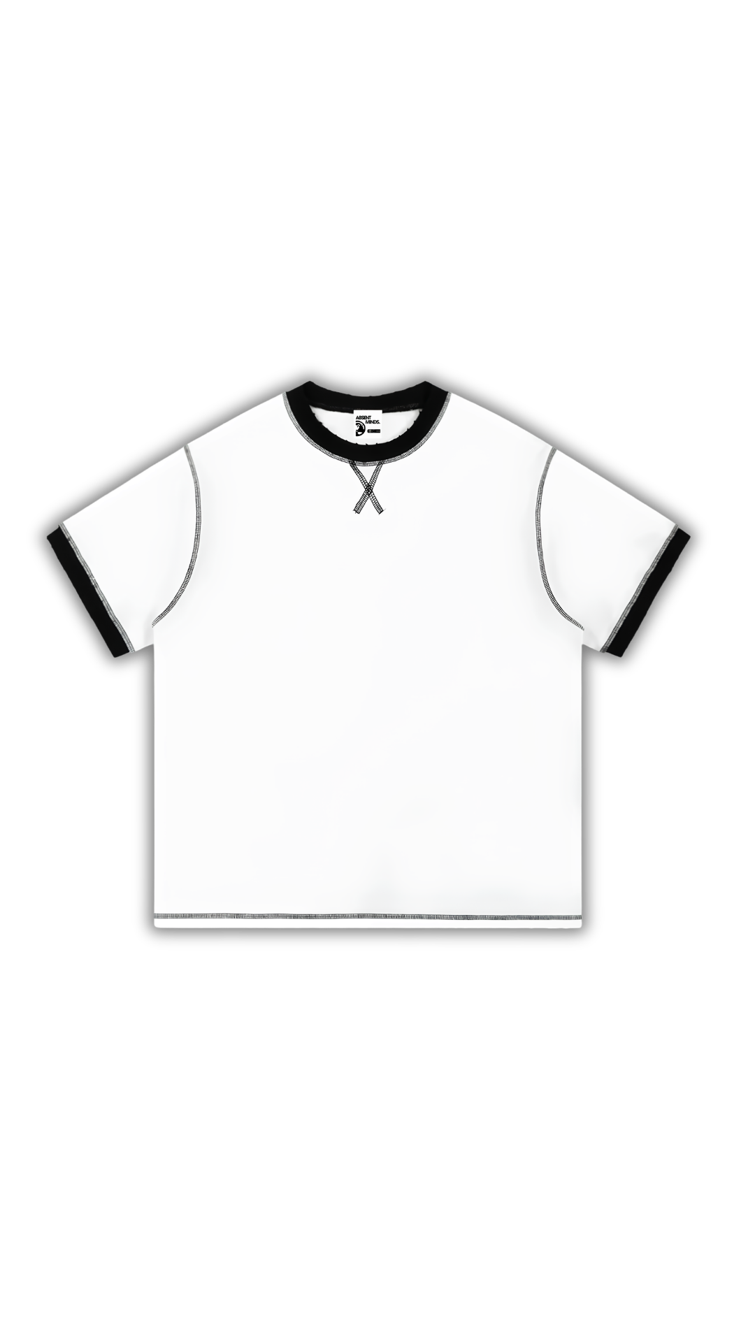 Stitched Cross Tee - White