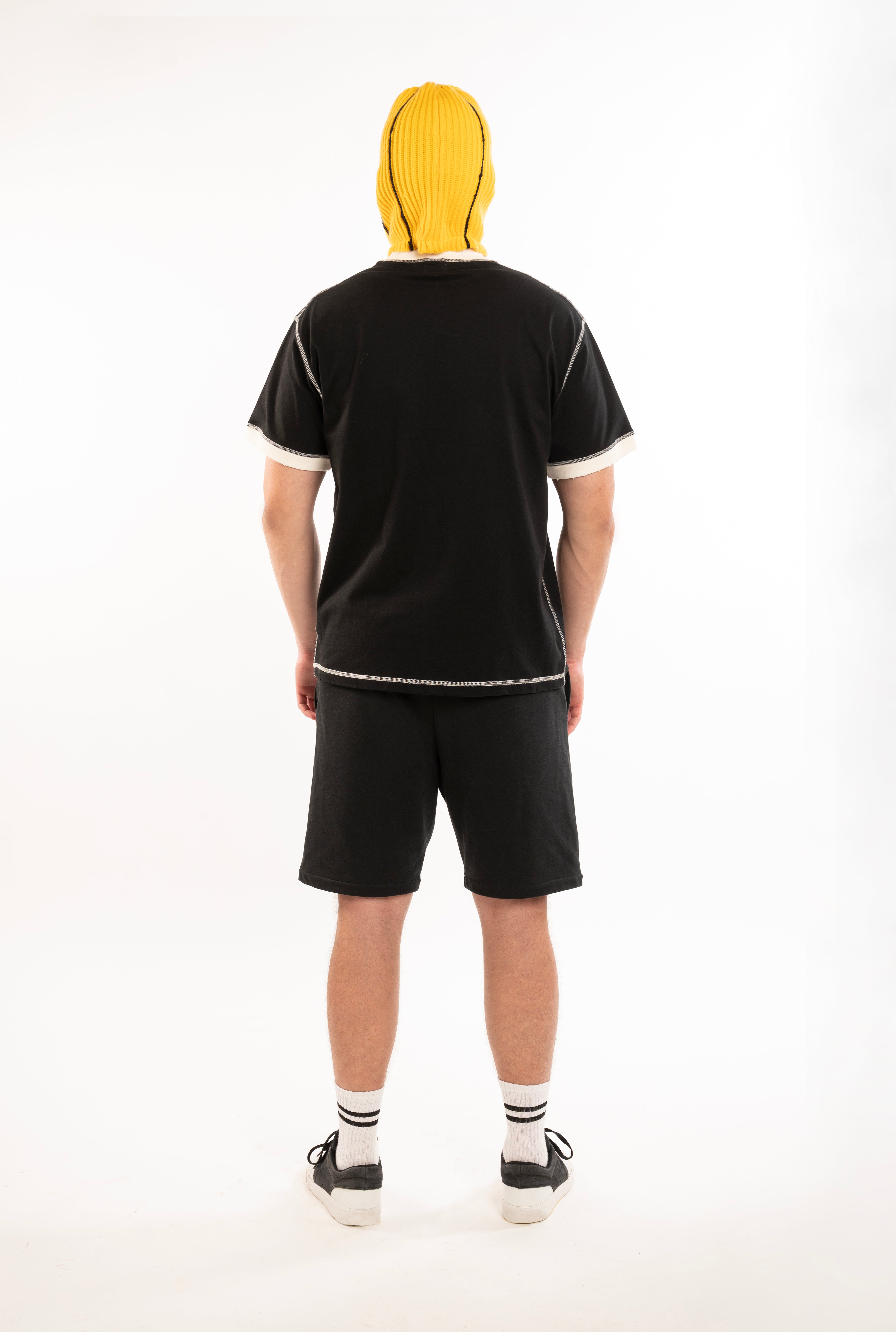 Stitched Cross Tee - Black