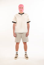 Stitched Cross Tee - White
