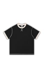 Stitched Cross Tee - Black