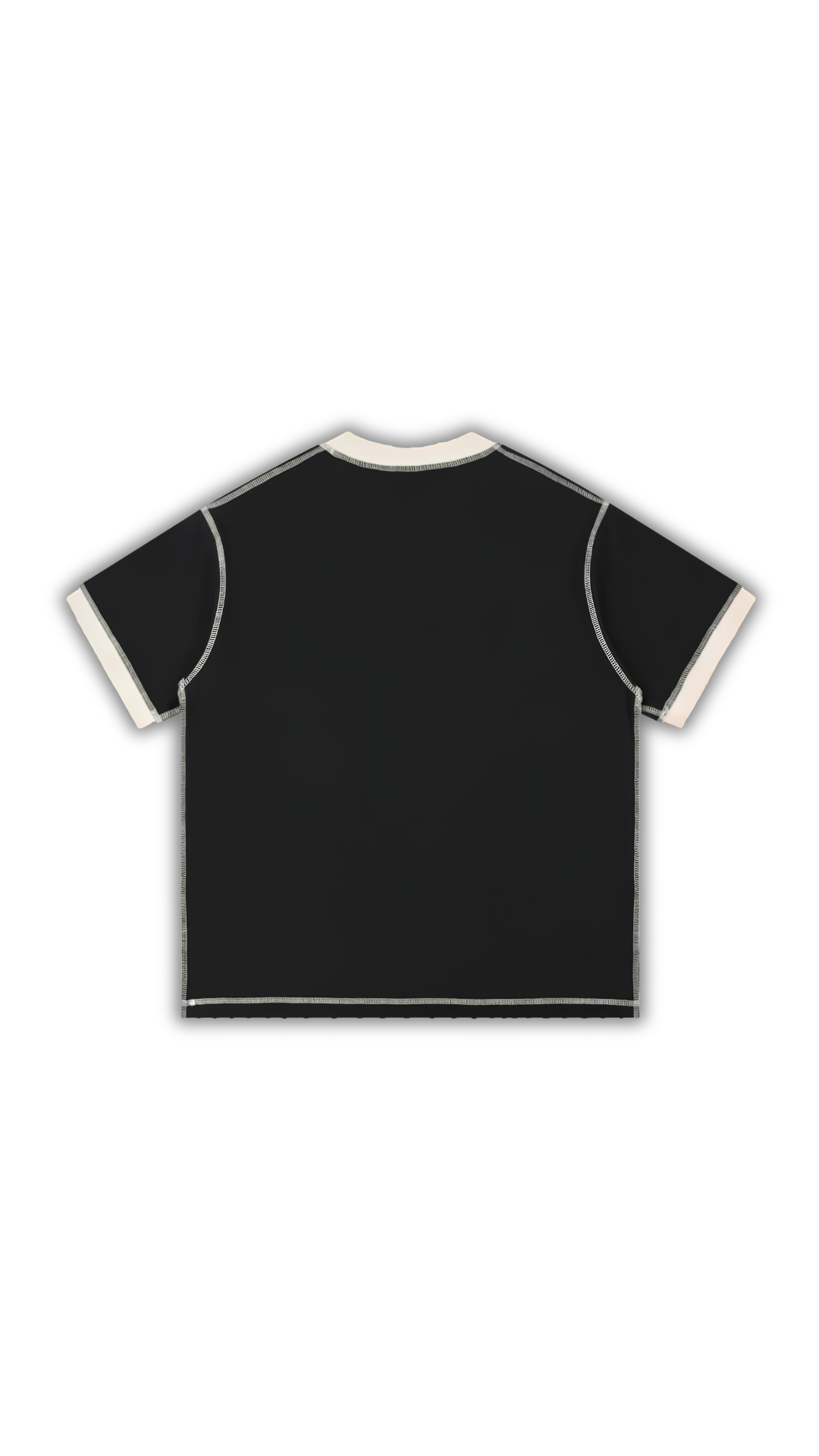 Stitched Cross Tee - Black